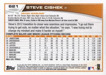 2013 Topps #621 Steve Cishek Back