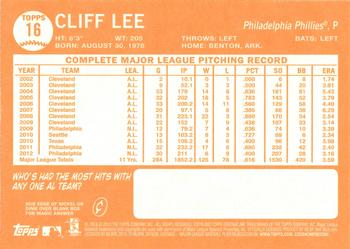 2013 Topps Heritage #16 Cliff Lee Back
