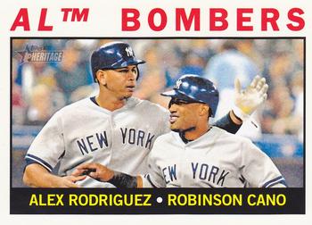 2013 Topps Heritage #331 AL Bombers (Alex Rodriguez / Robinson Cano) Front