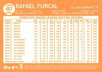 2013 Topps Heritage #407 Rafael Furcal Back