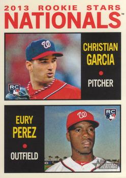 2013 Topps Heritage #167 Nationals Rookie Stars (Christian Garcia / Eury Perez) Front