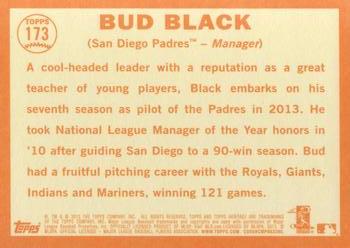 2013 Topps Heritage #173 Bud Black Back