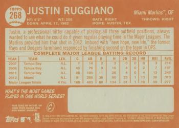 2013 Topps Heritage #268 Justin Ruggiano Back