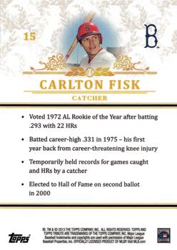 2013 Topps Tribute #15 Carlton Fisk Back