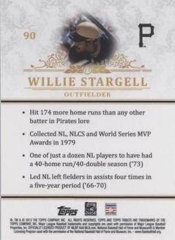 2013 Topps Tribute #90 Willie Stargell Back