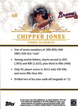 2013 Topps Tribute #68 Chipper Jones Back