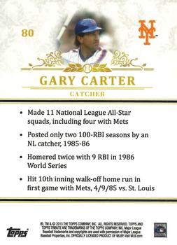 2013 Topps Tribute #80 Gary Carter Back