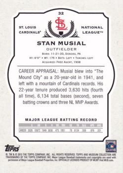 2013 Topps Museum Collection #32 Stan Musial Back