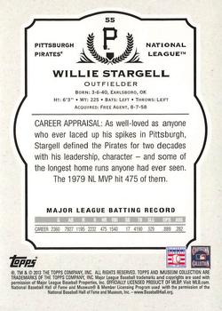 2013 Topps Museum Collection #55 Willie Stargell Back
