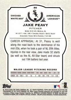 2013 Topps Museum Collection #80 Jake Peavy Back