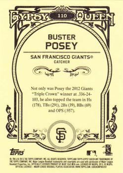 2013 Topps Gypsy Queen #110 Buster Posey Back