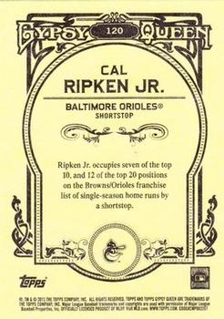 2013 Topps Gypsy Queen #120 Cal Ripken Jr. Back