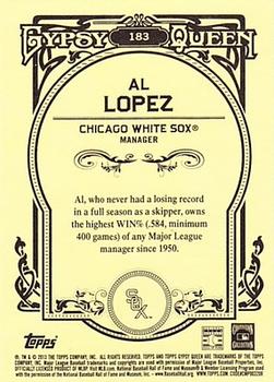 2013 Topps Gypsy Queen #183 Al Lopez Back