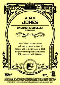 2013 Topps Gypsy Queen #1 Adam Jones Back