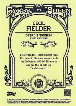 2013 Topps Gypsy Queen #23 Cecil Fielder Back