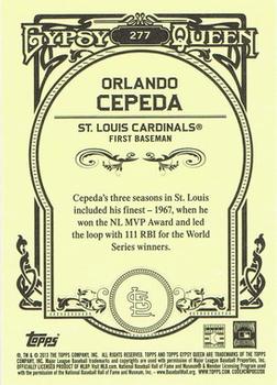 2013 Topps Gypsy Queen #277 Orlando Cepeda Back