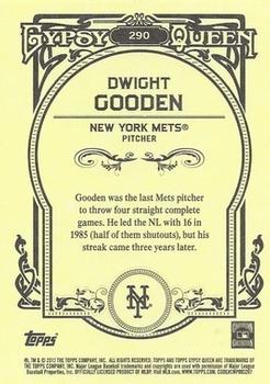2013 Topps Gypsy Queen #290 Dwight Gooden Back