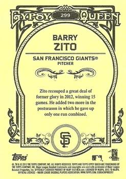 2013 Topps Gypsy Queen #299 Barry Zito Back