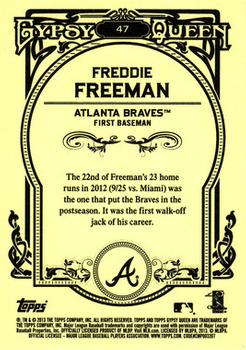 2013 Topps Gypsy Queen #47 Freddie Freeman Back