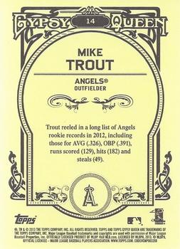 2013 Topps Gypsy Queen #14 Mike Trout Back