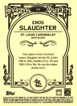 2013 Topps Gypsy Queen #43 Enos Slaughter Back