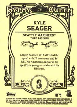 2013 Topps Gypsy Queen #78 Kyle Seager Back