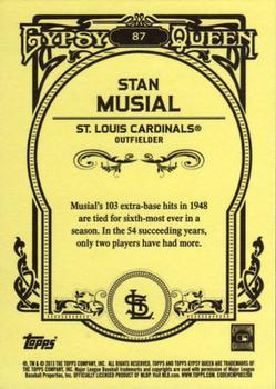 2013 Topps Gypsy Queen #87 Stan Musial Back