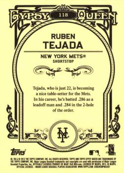 2013 Topps Gypsy Queen #118 Ruben Tejada Back