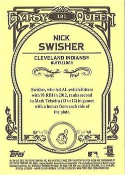2013 Topps Gypsy Queen #181 Nick Swisher Back