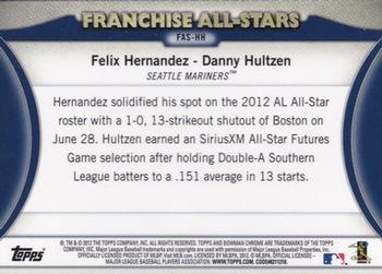 2012 Bowman Chrome - Franchise All-Stars #FAS-HH Felix Hernandez / Danny Hultzen Back