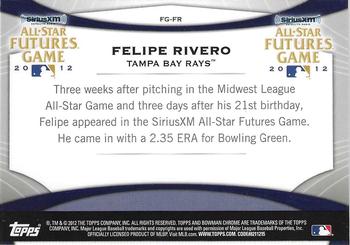 2012 Bowman Chrome - Futures Game #FG-FR Felipe Rivero Back