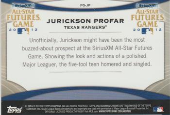 2012 Bowman Chrome - Futures Game #FG-JP Jurickson Profar Back