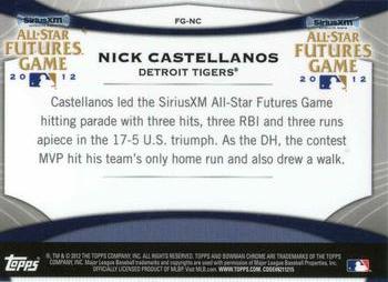 2012 Bowman Chrome - Futures Game #FG-NC Nick Castellanos Back