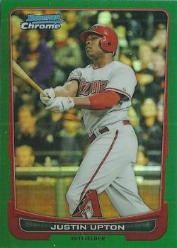 2012 Bowman Chrome - Green Refractors #183 Justin Upton Front