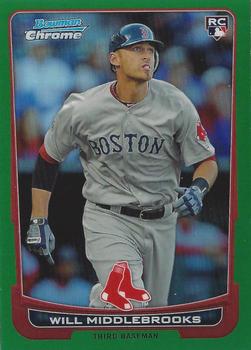 2012 Bowman Chrome - Green Refractors #189 Will Middlebrooks Front