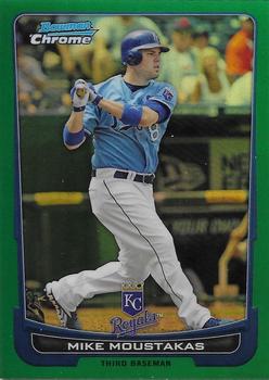 2012 Bowman Chrome - Green Refractors #194 Mike Moustakas Front