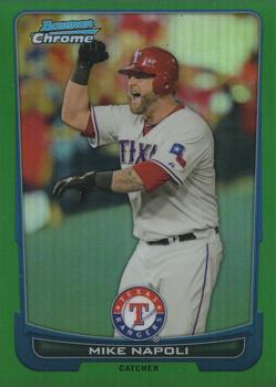 2012 Bowman Chrome - Green Refractors #208 Mike Napoli Front