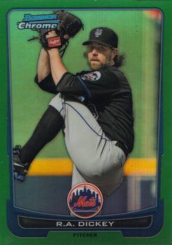 2012 Bowman Chrome - Green Refractors #213 R.A. Dickey Front
