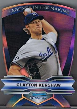 2012 Bowman Chrome - Legends In The Making Die Cuts #LIM-CK Clayton Kershaw Front
