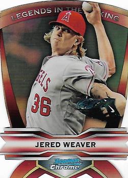 2012 Bowman Chrome - Legends In The Making Die Cuts #LIM-JW Jered Weaver Front