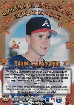 1996 Pacific Crown Collection - October Moments #OM5 Tom Glavine Back