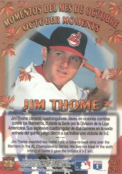 1996 Pacific Crown Collection - October Moments #OM20 Jim Thome Back