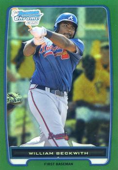 2012 Bowman Chrome - Prospects Green Refractors #BCP154 William Beckwith Front
