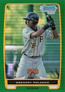 2012 Bowman Chrome - Prospects Green Refractors #BCP182 Gregory Polanco Front