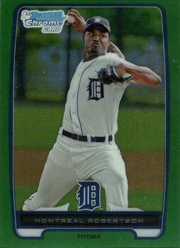 2012 Bowman Chrome - Prospects Green Refractors #BCP196 Montreal Robertson Front