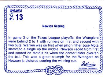 1989 Rock's Dugout Wichita Wranglers #13 Newson Scoring Back
