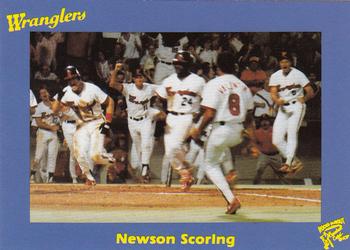1989 Rock's Dugout Wichita Wranglers #13 Newson Scoring Front