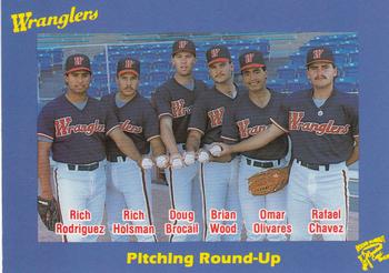 1989 Rock's Dugout Wichita Wranglers #4 Pitching Round-Up Front