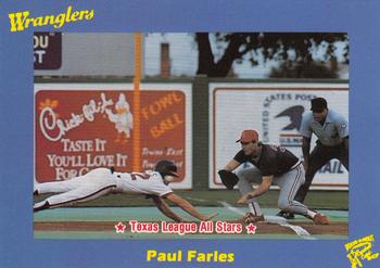1989 Rock's Dugout Wichita Wranglers #5 Paul Faries Front