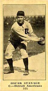 1916 Sporting News (M101-4) #168b Oscar Stanage Front